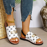 Loose With Flat Sandals Women's Cloth With Buckle Toe Beach Cold