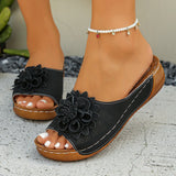 Flower Slippers Women's Slopes With A Thick Summer Cool Slippers 2025 Summer New