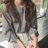 Women Hot Sale 5XL Solid O-neck Long Sleeve Korean Preppy Style Vintage Design Lovely Elegant Cute Ladies High Street