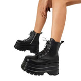 Women's Shoes 2025 Spring And Autumn Martin Boots With Loose Cake Thick-Sided Short Boots Round Head Fashion Women's