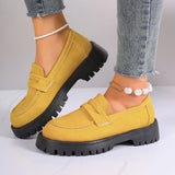 New British Wind Pedal Small Leather Shoes Women Retro Thick-Soled Lefang Shoes Casual Single