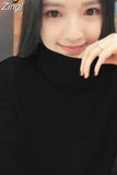 Turtleneck Women Sweater Thick Warn Pullovers For Women Knitted Tops Autumn 2023 Loose Sweater Turtleneck Women's