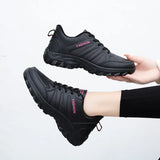 And Autumn Flat Leather Shoes Women's Fashion Outdoor Running Shoes Ladies Casual Shoes Light Travel