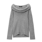 Lazy Shoulder Shoulder Knit Shirt