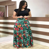 Summer Digital Temperament Commute Multicolor Printing Round Neck Long Sleeve Short