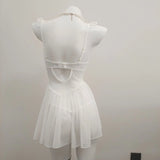Mesh Strap Pure Windy Pajamas Female Summer Sexy Sling Aja Skirt With Chest Cushion 2025 New Home