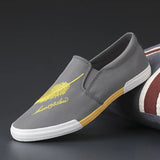 The Autumn Of 2025, The New Men's Shoes Korean Printing Trend Men's One-Legged Canvas Shoes Casual Cloth Shoes Fashion