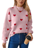 And Winter Valentine's Day New Sweater Women's Fashion Love To The Collar Collar Knitted