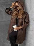Women's Winter Rope Leisure Quilt Hooded