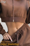 2023 Winter Fashion Outfits for Women Tracksuit Hoodies Sweatshirt and Sweatpants Casual Sports 2 Piece Set