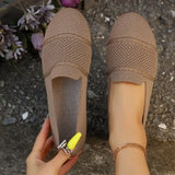 Flat-Bottomed Knitted Low-Shoe Single-Shoe Women's Foot Pedaled Shallow Bean