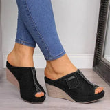New Summer Denim Sandals, High Heels, Large Sizes