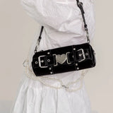 Y2K Heart Metal Chain Shoulder BagOutfit
