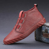 Walk Men's Shoes High-Top Shoes Men's Autumn Pedal Casual Board Shoes Retro Wave Shoes Leather