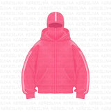 Solid-Colored Double Hat Design Autumn And Winter Ins New Hooded Sweater Loose Men's And Women's And Couples Hoodie