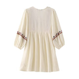 Women's Clothing 2025 Summer New Splicing Embroidery Short