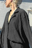 Pants Suits Women Button Up Shirt And High Wasit Pants Set Spring Autumn Ladies Pleated Elegant Loose 2 Piece Pant