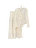 Xixi 2025 Spring New Temperament Chiffon Shirt + High-Waist A-Word Half-Body Dress Two-Piece Suit Female