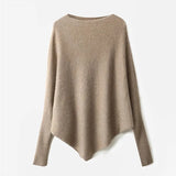 Plus-Size Sweater Loose Shawl Fashion Bat Shirt Women 2025 Sweater Lazy Top Cover Meat Jacket