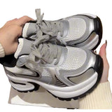 Street Old Dad Shoes Women In The Autumn Of 2025 New Thick-Soled Mesh Light Soft Base Sports Casual Shoes In