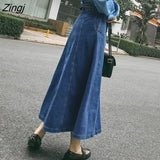 Women High Waist Pleated Medium-long Fashion Chic Korean Style All-match Elegant Office Ladies Simple High Waist