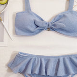 Zingj Single Swimsuit 2023 Flounce Knit Ladies Swimwear Bikini