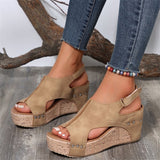 Roman Sandals Flat-Soled Thick-Soled Sandals Large-Size Shoes Fish-Mouthed Women's Slopes