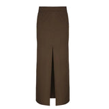 Temperament Pure Color One-Style Low-Waist Sexy Body-Body-Body Under The Hips Open Half-Body Dress 2025
