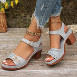 Sandals Women Wear 2025 Summer New Thick-Heeled High-Heeled Sandals Women Casual