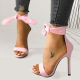 Fine Heel Women's Shoes Women's Bows And Fashion Fish-Mouthed Sandals In The Spring And