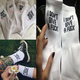 Zingj Style Letter Knit Tube Socks, Fashion And Versatile Men's And Women's