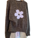 Girl Knitted Jersey Autumn Winter New Fashion Cut-Down Cute Sweater Top