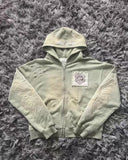 9OESH Printed Hoodie Short Hoodie 2025 New Hot Zip-Up Open Shirt