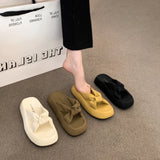 On The Foot Feeling Thick Bottom To Increase The Cool Slippers Women's Summer Wear Women's Shoes 2025 New Non-Tired Leisure