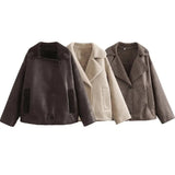 Women's Explosive Lamb Woolen Collar Coat Fashion Trendy Korean Version Of