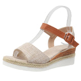 Word With Slope And Fish Mouth Sandals Women Summer New Buckle Outside Wearing Beach Cool