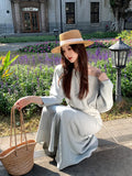 Xixi 2025 Spring New Temperament Chiffon Shirt + High-Waist A-Word Half-Body Dress Two-Piece Suit Woman