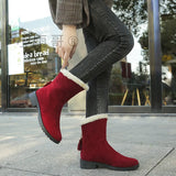 Martin Boots 2025 Autumn/Winter Short-Bodied Cotton Boots Flat-Bottomed Round-Headed Boots Wish Snow