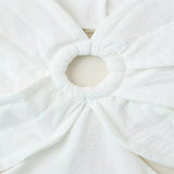 New French High-End Feeling Skinny Sexy Evening Dress Three-Dimensional Flower-Foldless Sleeveless Sleeveless Sleeveless