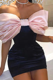 2023 Women Sexy Strapless Slim Mini Dress Off Shoulder Low Cut Ruched Dresses Backless Bow Vestidos Party