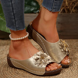 Flower Flip-Flops Women's New Slopes And Exposed Toes Wear A Font Beach Cool Drag