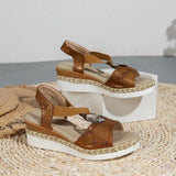 Women's Shoes Sandals 2025 Summer New Flat Bottom Slope And Fish Mouth Casual Women's Sandals
