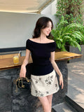 Xixi 13 Lines 2025 Spring New High-Rise Half-Body Skirt A-Word Ass Short Skirt