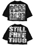 Cool Boy New English Before And After Printing 毛棉 Five-Sleeved T-Shirt Round Collar