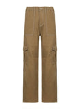 Pocket Detail Straight Cargo Jeans- Outfit