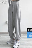 Women's Tracksuit Pants Elastic Waist Wide Leg Oversized Loose White Sweatpants Women Gray Baggy Joggers Autumn Long