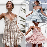 Zingj And Summer 2023 New Small Fresh And Sweet Digital Print Sling Lace Dress