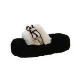 Fire Fur Slippers Women Wear 2025 Spring And Autumn New High-End Thick Background To Increase The Word Cotton