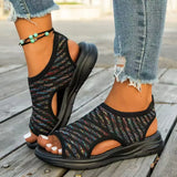 Summer New Large-Size Fashion Thick-Bottomed Flying Weaving Outside Wearing Fish-Mouthed