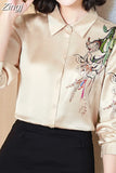 Silk Women Shirts Woman Satin Blouses Tops Women Long Sleeve Shirts Woman Satin Silk Shirt Blusas Mujer De Moda 2023